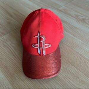 NEW New Era Houston Rockets Red Glitter Hat Youth